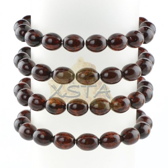 Amber bracelet olive cherry color